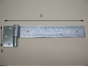 BALL BEARING GATE HINGE / LONG STRAP LH 2PK