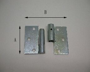 BALL BEARING GATE HINGE / DOUBLE BUTT LH 2PK
