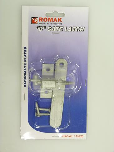 GATE LATCH TYPE D DACROMAT CARDED
