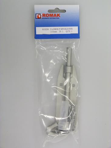 PADBOLT 150MM GALV CARDED