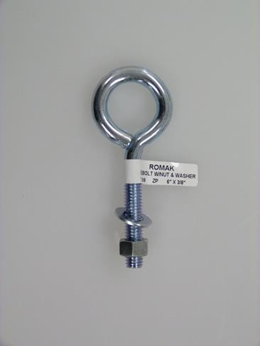 EYE BOLT 102MMX3/8 THREAD Z/P