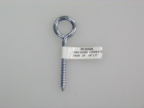 LONG SHANK SCREW EYE 76MM Z/P 2PK