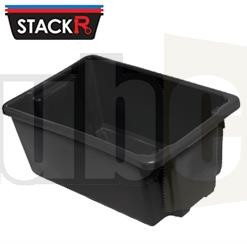 52LTR 650X410X275MM BLACK RECT TUB