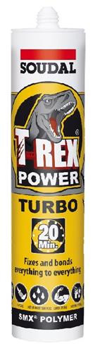 290ML WHITE T-REX POWER TURBO ADHESIVE CARTRIDGE