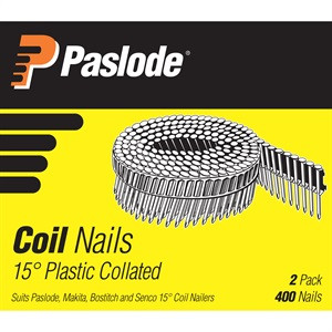 45X2.5MM 15DEG 400PK HDG GALV COIL NAILS