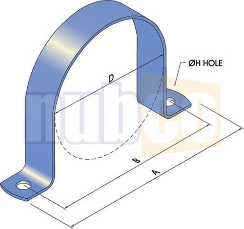 100MM NB S/S HEAVY DUTY PIPE SADDLES 25X3