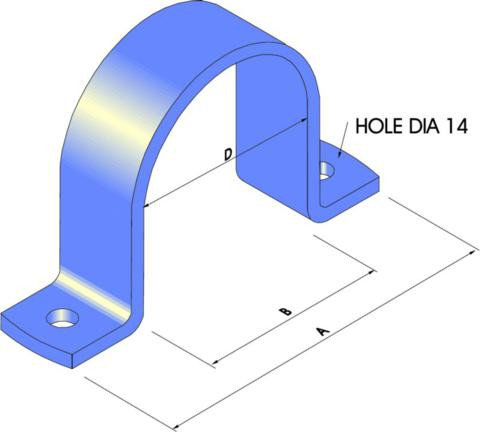 100MM NB MED DUTY GALV SADDLE - 40X6 MATERIAL