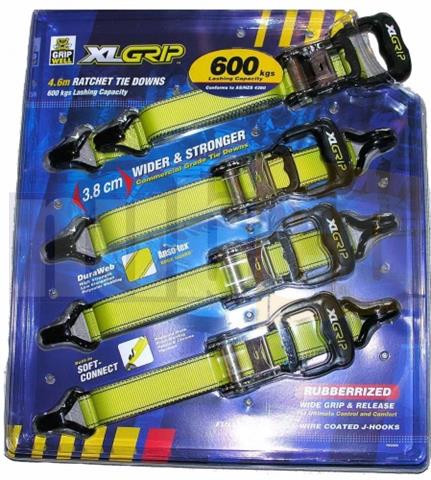 4PCE - 38MM X 5M RATCHET TIE DOWN