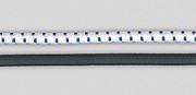 8MM X 50MTR WHITE/BLUE POLY STRETCH SHOCK CORD