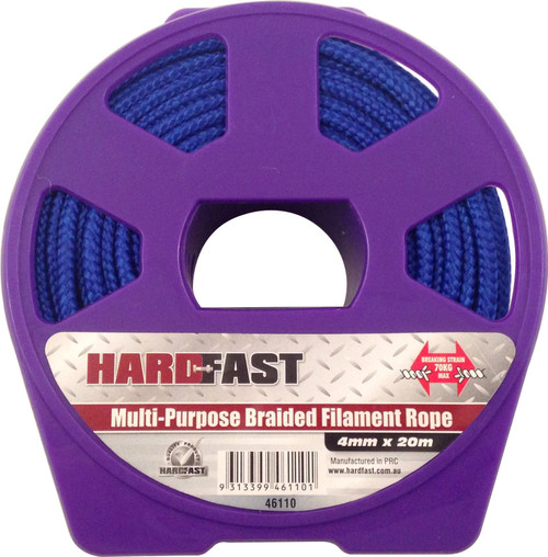 4MM X 20MTR BRAIDED MULTIFILAMENT ROPE