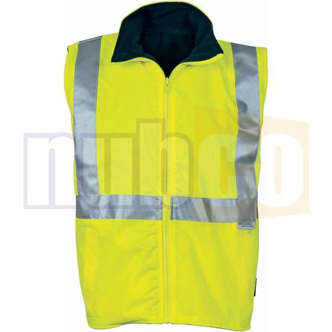 4XL YELLOW/NAVY TAPED HIVIS REVERSIBLE VEST