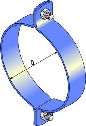 25MM NB GALV LIGHT DUTY DOUBLE BOLTED CLAMP