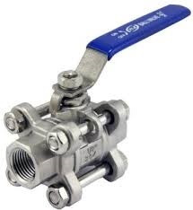 50MM (2\") 3PCE S/S FULL BORE BALL VALVE