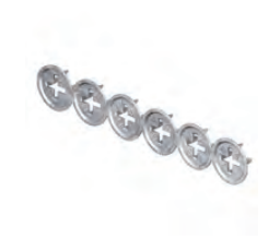 500/BOX MITEK ROUND FOIL TACK INSULATION FASTENERS