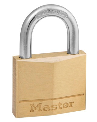 40MM DIAMOND BRASS PADLOCK W/STEEL SHACKLE