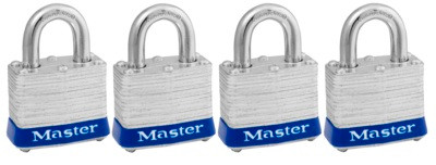 4PK - 40MM LAM.STEEL WIDE BODY KEYED ALIKE PADLOCKS