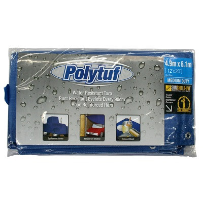 3.7X6M BLUE MEDIUM DUTY POLY TARP
