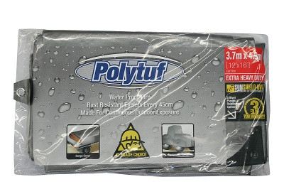 3.6X4.9M SILVER BLACK HEAVY DUTY POLY TARP