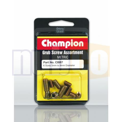 5-8MM 12PCE METRIC GRUB SCREW ASSORTMENT PACK