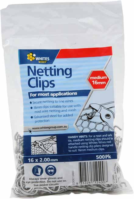 NETTING CLIPS 16MM X 2.00 500PK