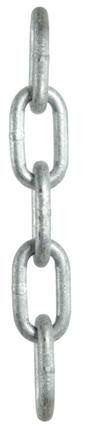 6MM GAL LONG LINK MILD STEEL CHAIN PER MTR