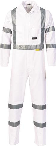 127S RTA STANDARD TAPED WHITE NIGHT WORK COVERALL