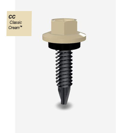 10GX25MM T17 SCREW HEX SEAL B8 (CAT5) CLASSIC CREAM 1000PK
