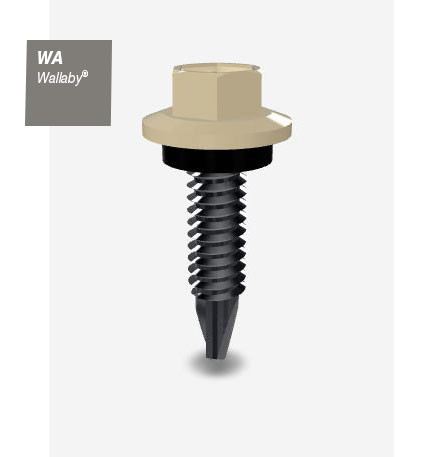 10GX25MM SDS SCREW HEX SEAL B8 (CAT5) WALLABY 1000PK
