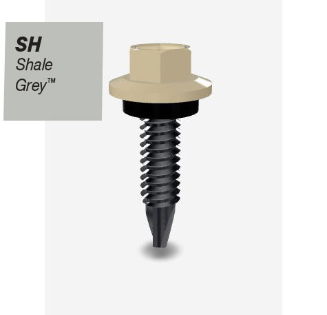 10GX16MM SDS SCREW HEX SEAL B8 (CAT5) SHALE GREY 1000PK