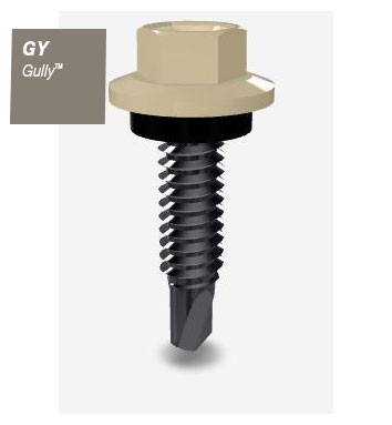 10GX25MM T17 SCREW HEX SEAL B8 (CAT5) GULLY 1000PK
