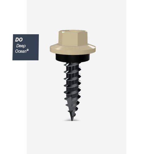 12GX25MM T17 SCREW HEX SEAL B8 (CAT 5) DEEP OCEAN 500PK
