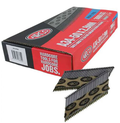 50X2.90MM A34 SERIES BRIGHT FRAMING NAILS 3000PK