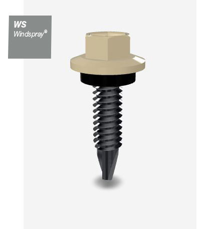 10GX25MM SDS SCREW HEX SEAL B8 (CAT5) WINDSPRAY 1000PK