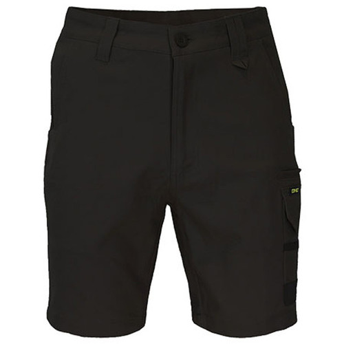 112R BLACK SLIMFLEX TRADIE SHORTS