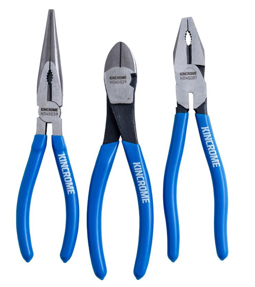 3PCE VINYL DIPPED PLIER SET
