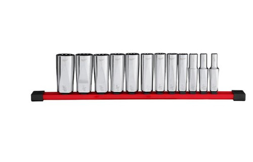 12PCE 3/8\" DRIVE DEEP 12-PT SAE SOCKET SET