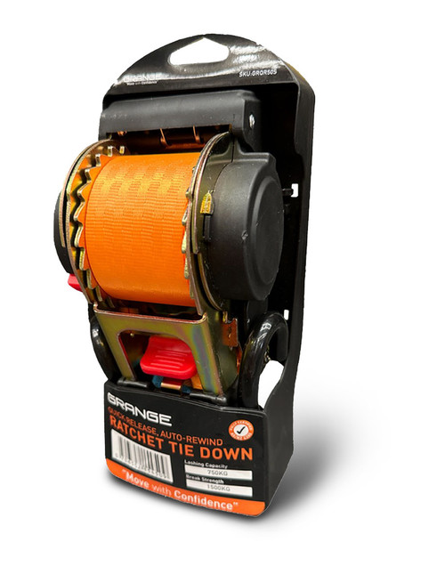 50MMX4.5M 750KG LC QUICK RELEASE RETRACT RATCHET TIE DOWN