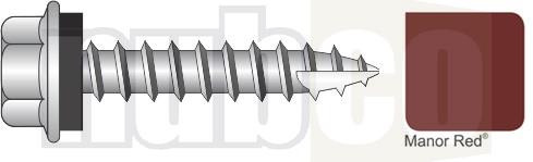 10GX25MM C3 HEX SEAL T17 SCREWS MANOR RED 1000PK