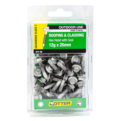 12GX25MM GALV SDS WITH SEAL PLAIN - 50PK