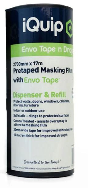 2700MM X 17M ENVO PRETAPED MASKING FILM WITH DISPENSER
