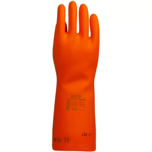 SIZE 9 360MM 650V RATED ORANGE RUBBER ELECTRICAL GLOVES