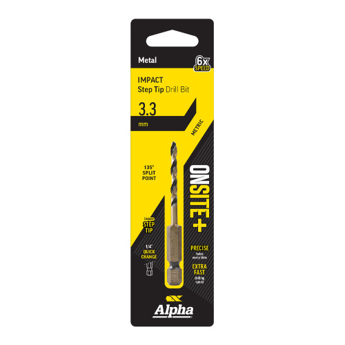 3.3MM ONSITE PLUS IMPACT STEP TIP DRILL BIT