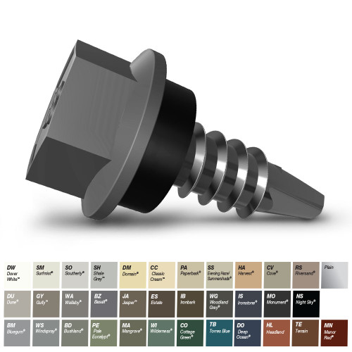 14GX75MM SDM SCREW HEX SEAL B8 (CAT5) DOMAIN 500PK