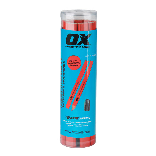 10PK RED MEDIUM TRADE CARPENTERS PENCILS