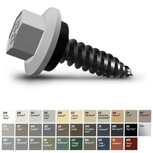 14GX75MM T17 SCREW HEX SEAL B8 (CAT5) DOMAIN 500PK