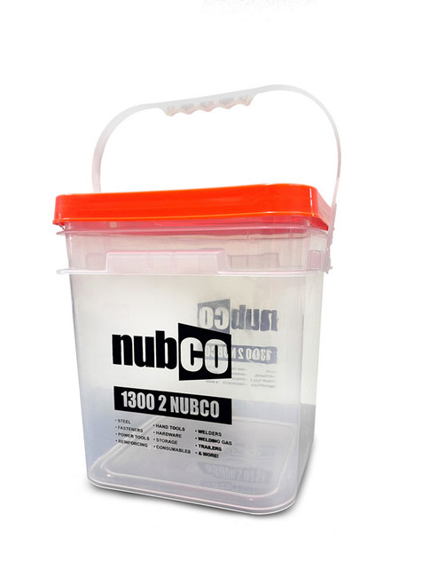 10LTR ORANGE NUBCO SQUARE BUCKET WITH LID