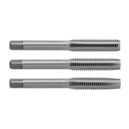 3PC 5/8\" 12TPI UNC CHROME TAP SET