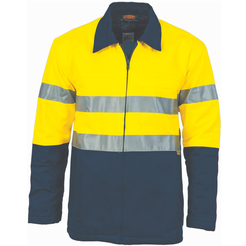XL YELLOW/NAVY HIVIS TWO TONE PROTECTOR JACKET 3M R/TAPE