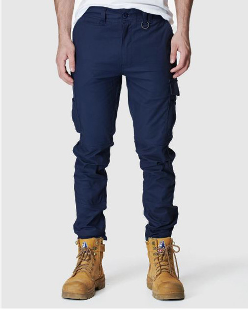 28 NAVY SLIM FIT CUFFED PANTS
