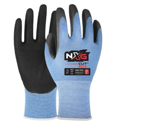 SIZE 8 NXG CUT F LITE BLACK NITRILE GLOVES